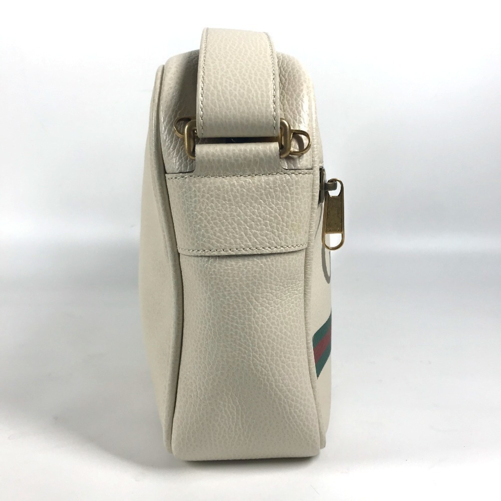 GUCCI White Leather Messenger Shoulder Bag - Picture 14 of 16